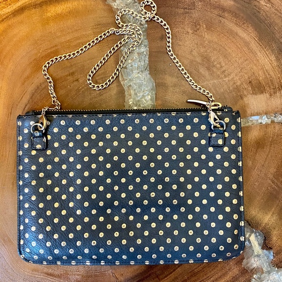 Cute & glam genuine Italian leather clutch/wristlet by Punto Fibbia - Picture 1 of 6